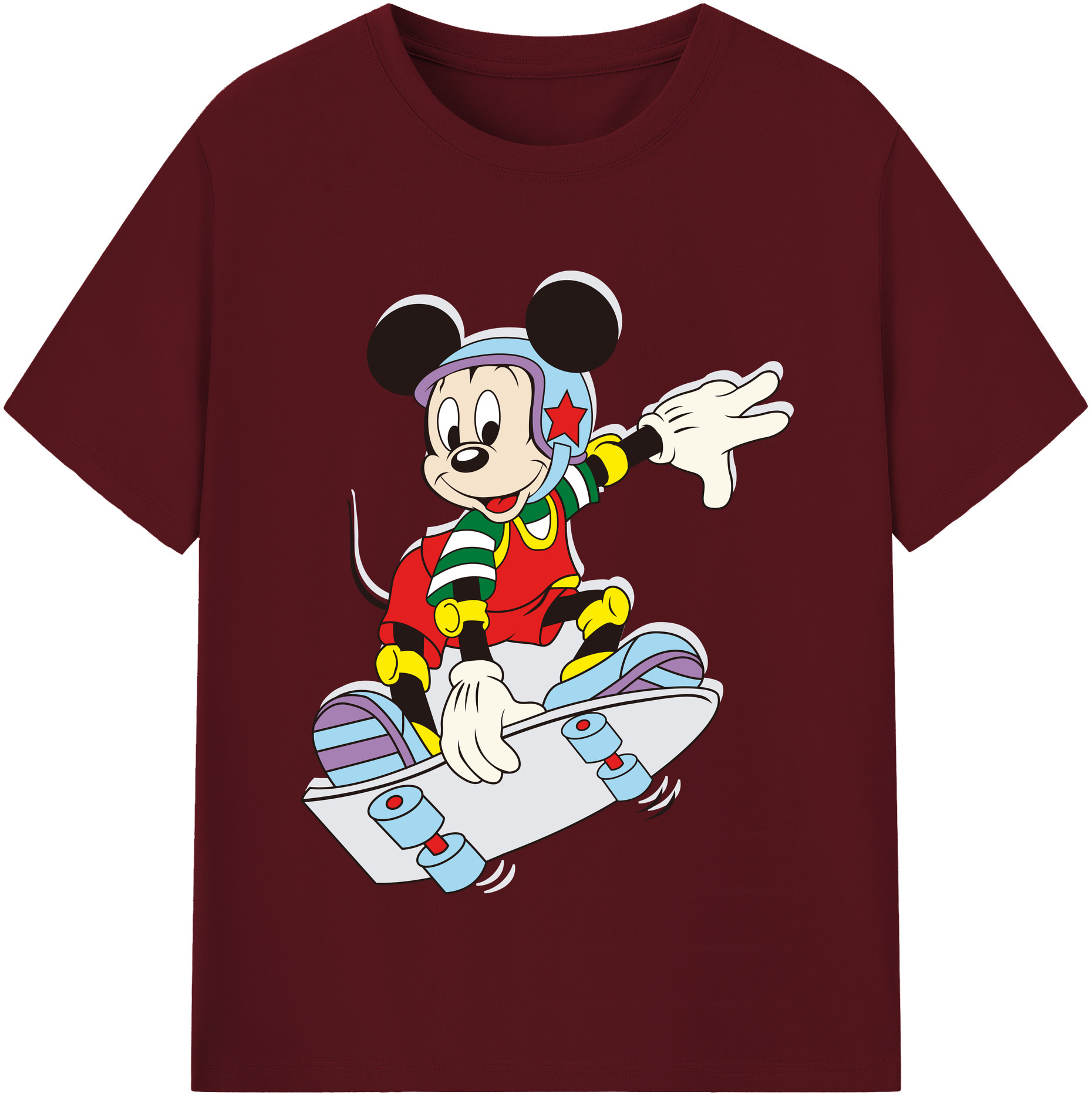 （画像用） ミッキーマウス Mickey Mouse 綿100％半袖Tシャツ（フロントプリント）